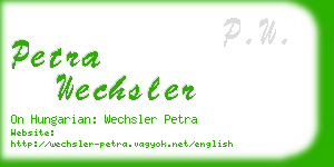 petra wechsler business card